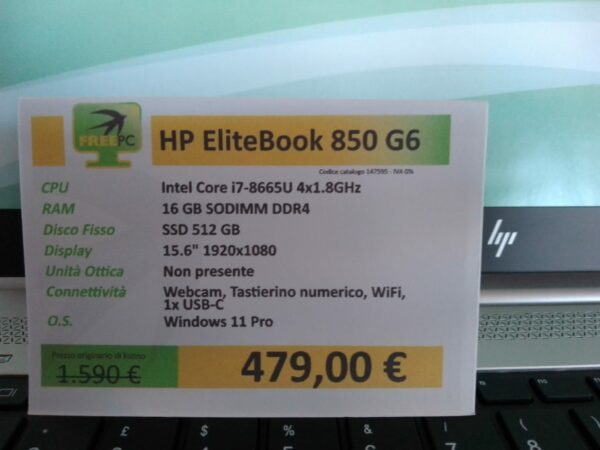 HP EliteBook 850 G6 ricondizionato - immagine 10